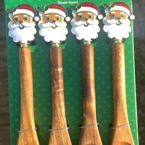 Santa Wooden Spoons Set
